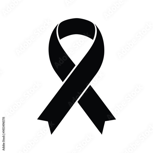 black awareness ribbon