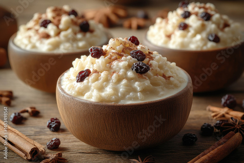 Bowl of masoor garnished with nuts and cranberries.