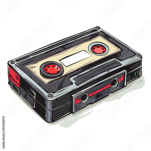 audio cassette tape illustration 
