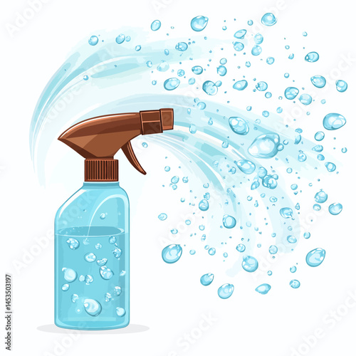Spray bottle isolated on white background 