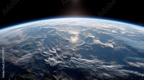 View of the earth from space photo