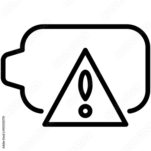 battery damage line icon