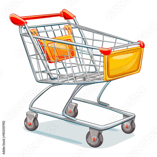 shopping cart isolated on white