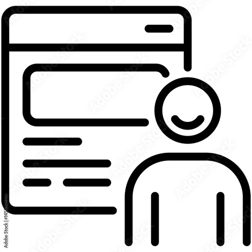 blogger line icon