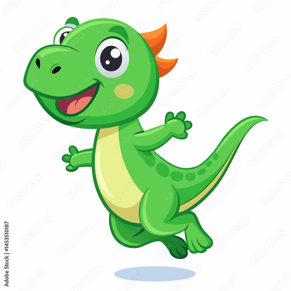 Fototapeta premium a small green dinosaur
