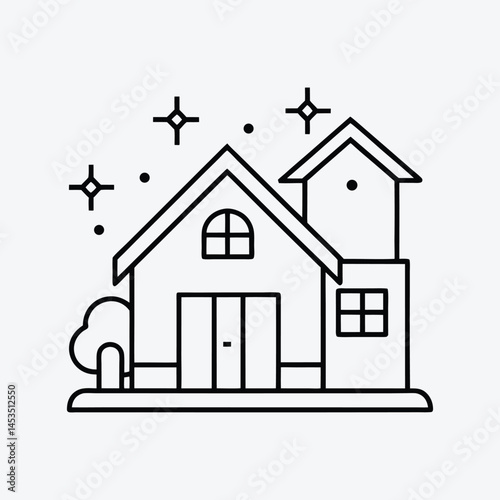 Real Estate and Home Icons in Clean Outline