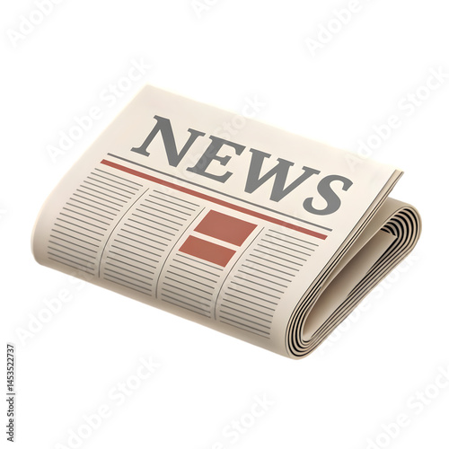 rolled up newspaper