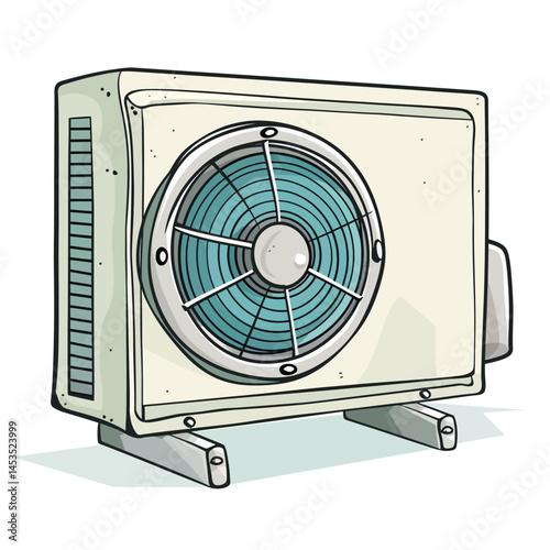 air conditioner on white background