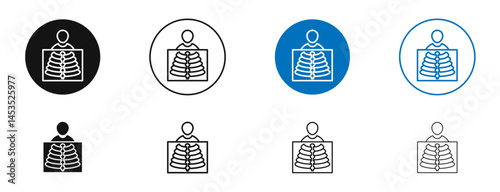 X ray icon. Vector outline illustration. vector logo template