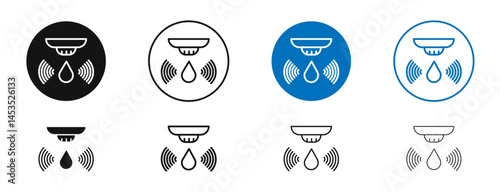 Water sensor icon. Vector outline illustration. vector logo template
