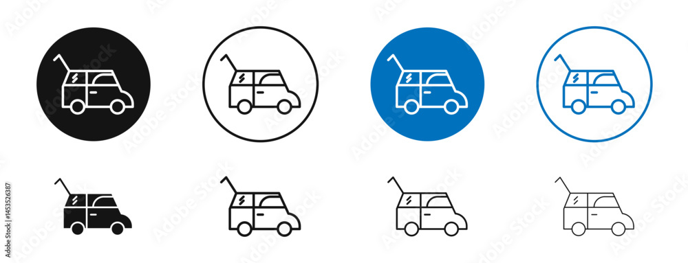 Fototapeta premium Trunk open icon. Vector outline illustration. vector logo template