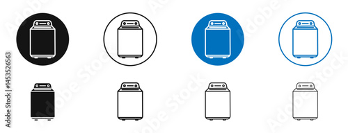 Top load washer icon. Vector outline illustration. vector logo template
