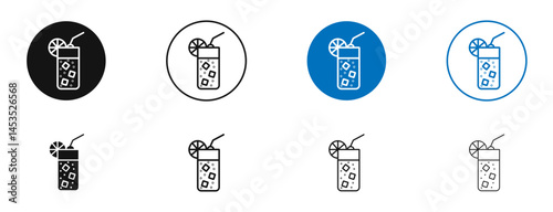 Tom Collins icon. Vector outline illustration. vector logo template