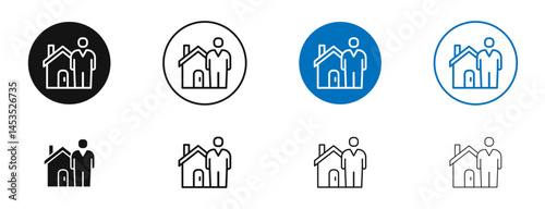 Tenant icon. Vector outline illustration. vector logo template