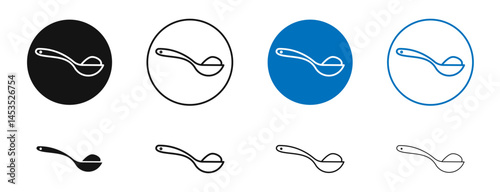 Teaspoon icon. Vector outline illustration. vector logo template