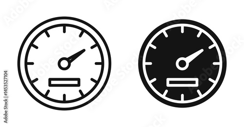 Speedometer icon. Vector outline illustration. vector logo template