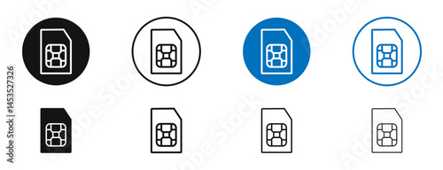 Sim icon. Vector outline illustration. vector logo template