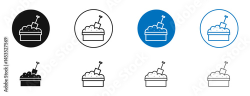 Sandbox icon. Vector outline illustration. vector logo template