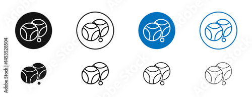 Petanque icon. Vector outline illustration. vector logo template