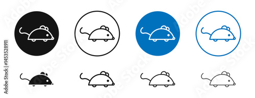 Mouse toy icon. Vector outline illustration. vector logo template