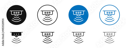 Motion sensor icon. Vector outline illustration. vector logo template