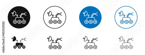 Mars rover icon. Vector outline illustration. vector logo template