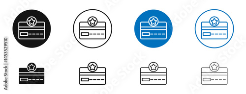 Loyalty card icon. Vector outline illustration. vector logo template
