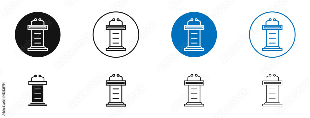 Lectern icon. Vector outline illustration. vector logo template Lectern icon. Vector outline illustration. vector logo template