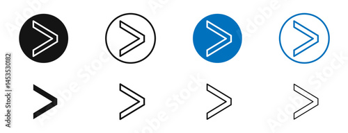 Is greater than icon. Vector outline illustration. vector logo template