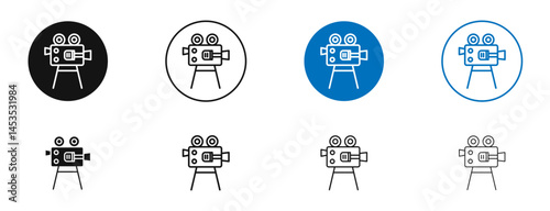 Film making icon. Vector outline illustration. vector logo template