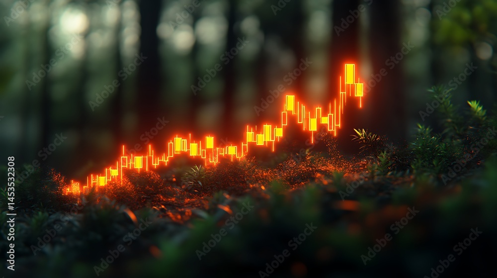 Naklejka premium Growing Investment Forest