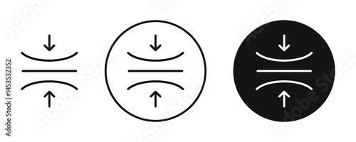 Elasticity icon. Vector outline illustration. vector logo template