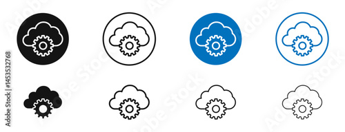 Devops icon. Vector outline illustration. vector logo template