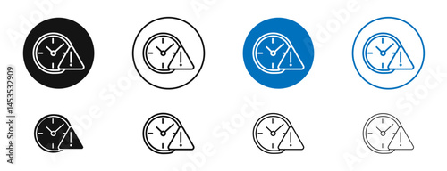 Delay icon. Vector outline illustration. vector logo template