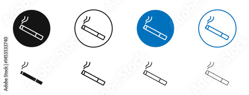 Cigarette icon. Vector outline illustration. vector logo template