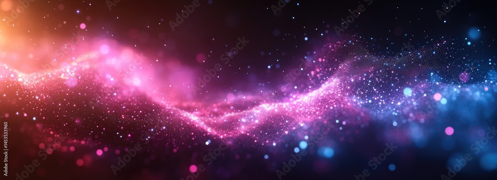 Fototapeta premium Colorful, abstract nebulae of cosmic particles.