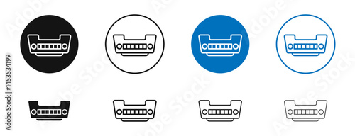 Car bumper icon. Vector outline illustration. vector logo template