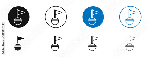 Buoy icon. Vector outline illustration. vector logo template