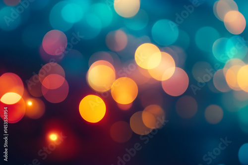 Abstract Colorful Bokeh Lights Night Photography