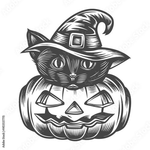 kawaii halloween cat clipart