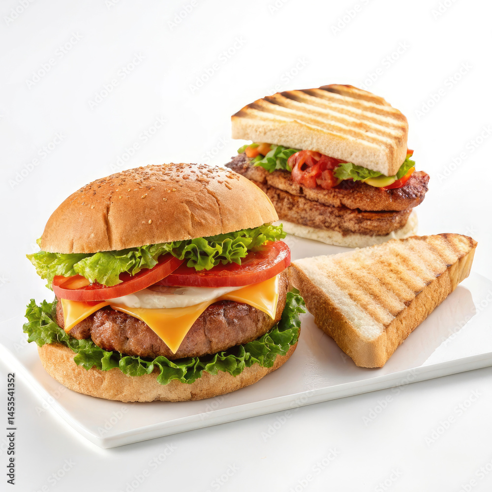 hamburger on a white background hamburger on a white background