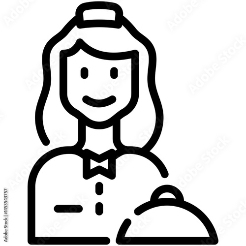 waitress line icon