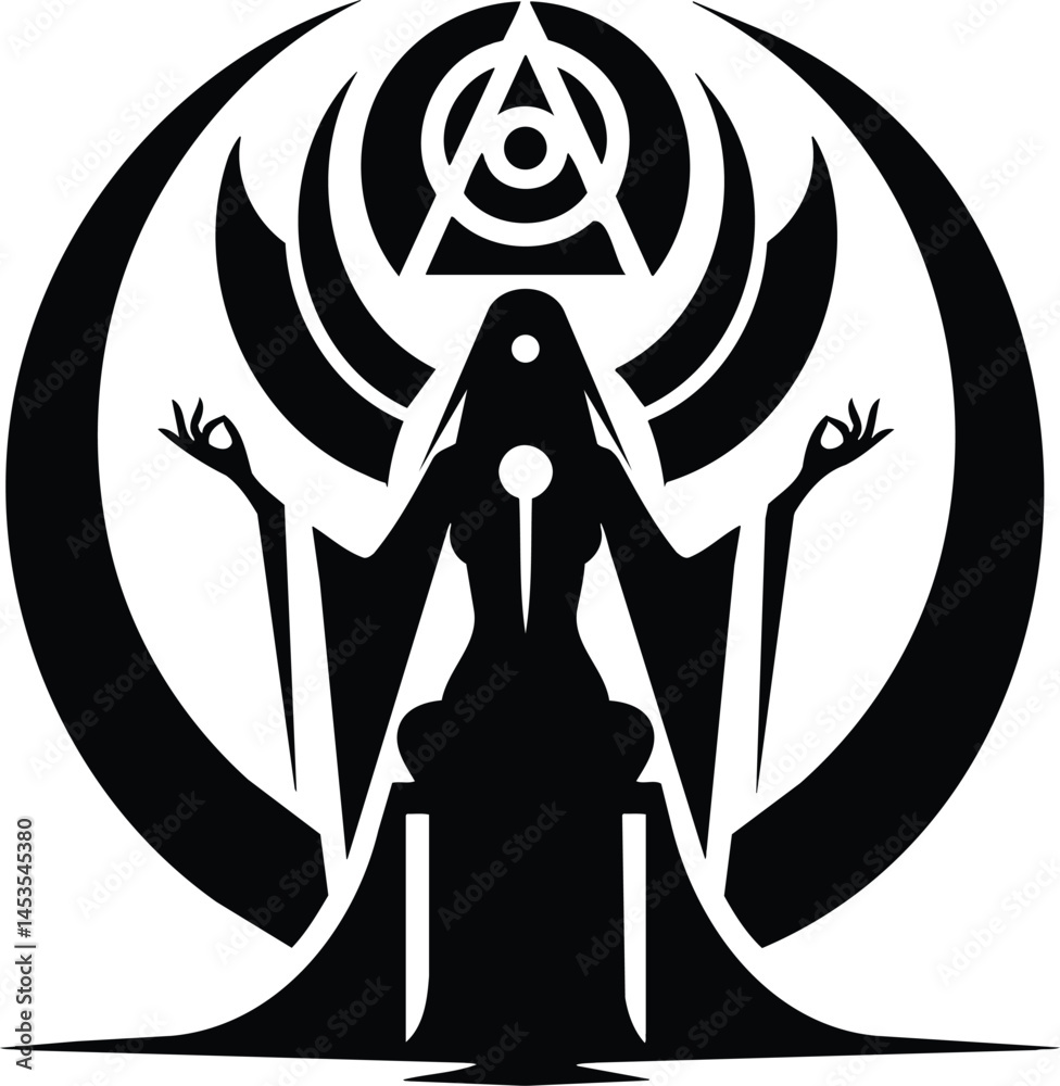 Fotografie Seated High Priestess Symbol