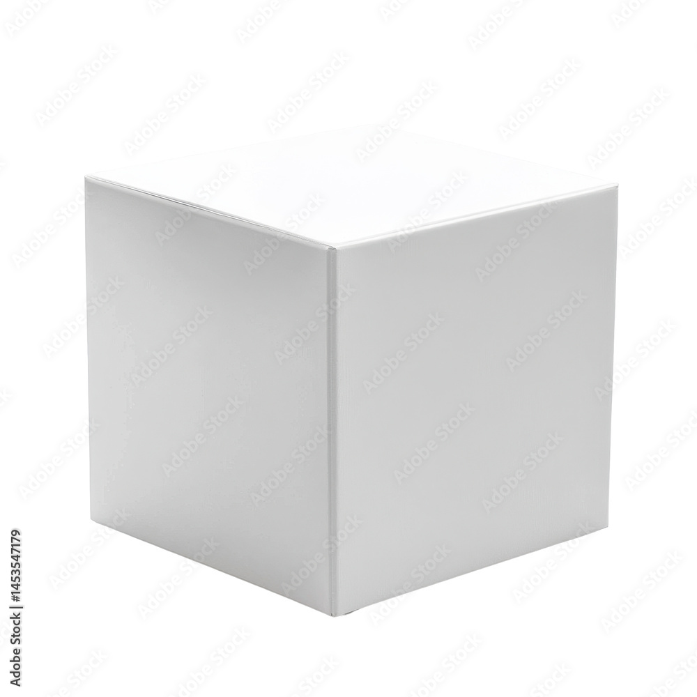 Minimalist blank cube box model isolated on white background for design and presentation purposes, blank cube box model on isolated on white background Minimalist blank cube box model isolated on white background for design and presentation purposes, blank cube box model on isolated on white background
