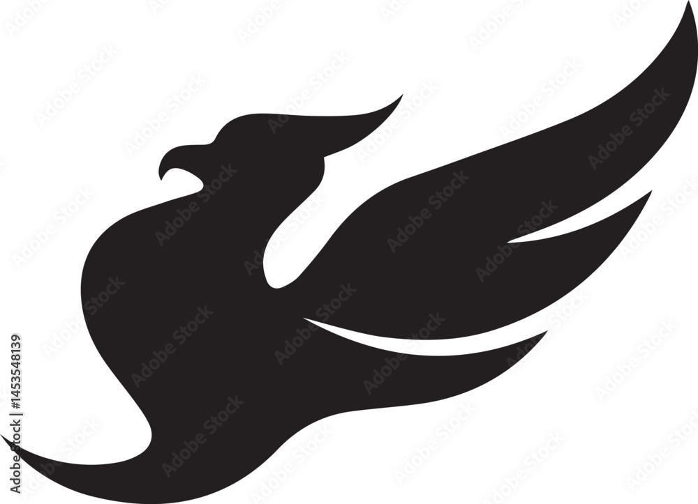phoenix logo design icon silhouette style flat and minimal vector art illustration on a white background.
phoenix logo design icon silhouette style flat and minimal vector art illustration on a white background.