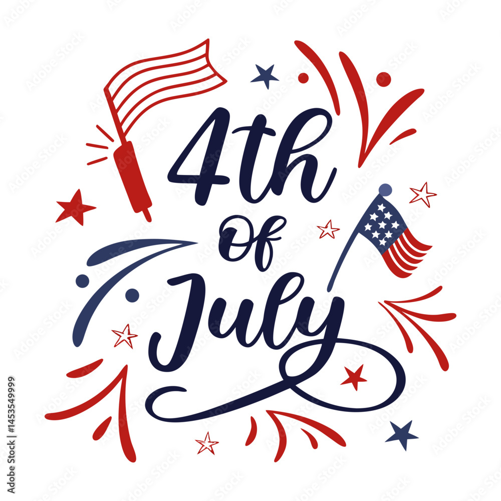 Obraz premium 4th of july vector design