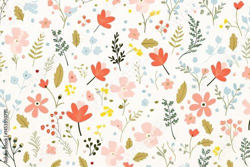 Wallpaper Mural Abstract illustration drawing pattern for natural environment flowers vegetation Torontodigital.ca