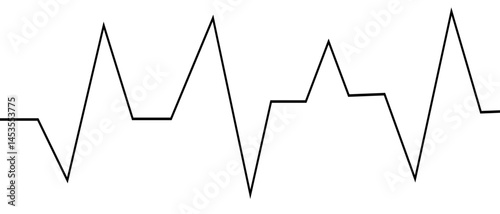 Abstract Heart beat cardio rhythm line. ECG EKG electrocardiogram medicine test. Heart pulse silhouette, icon, symbol. Vector illustration. 