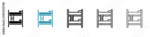 Bunk bed icon. Design for web and mobile app. Vector illustration