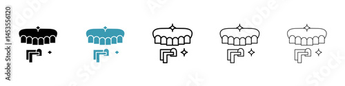 dental veneer icon. Design for web and mobile app. Vector illustration